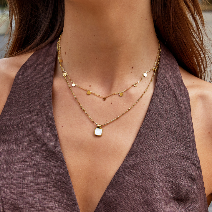 Agatha Gold Tropfen Halskette