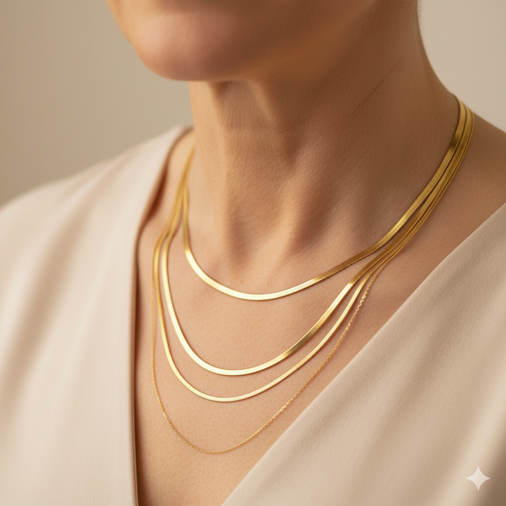 Gold Multi-Layered Necklace