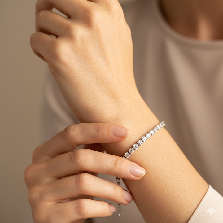 Cordelia Silver Tennis Bracelet