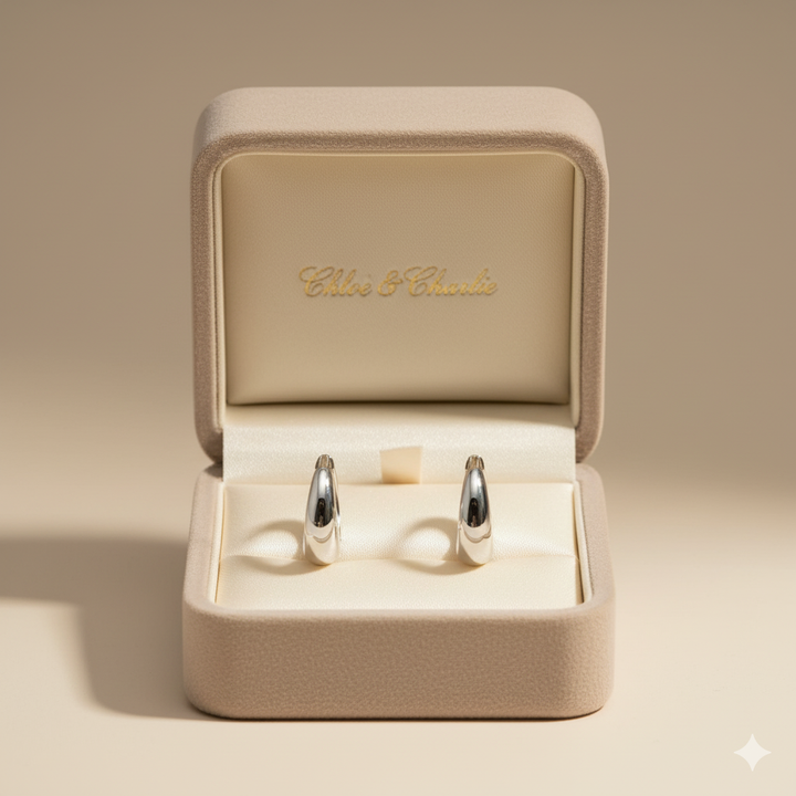 Valentina Silver Hoop Earrings