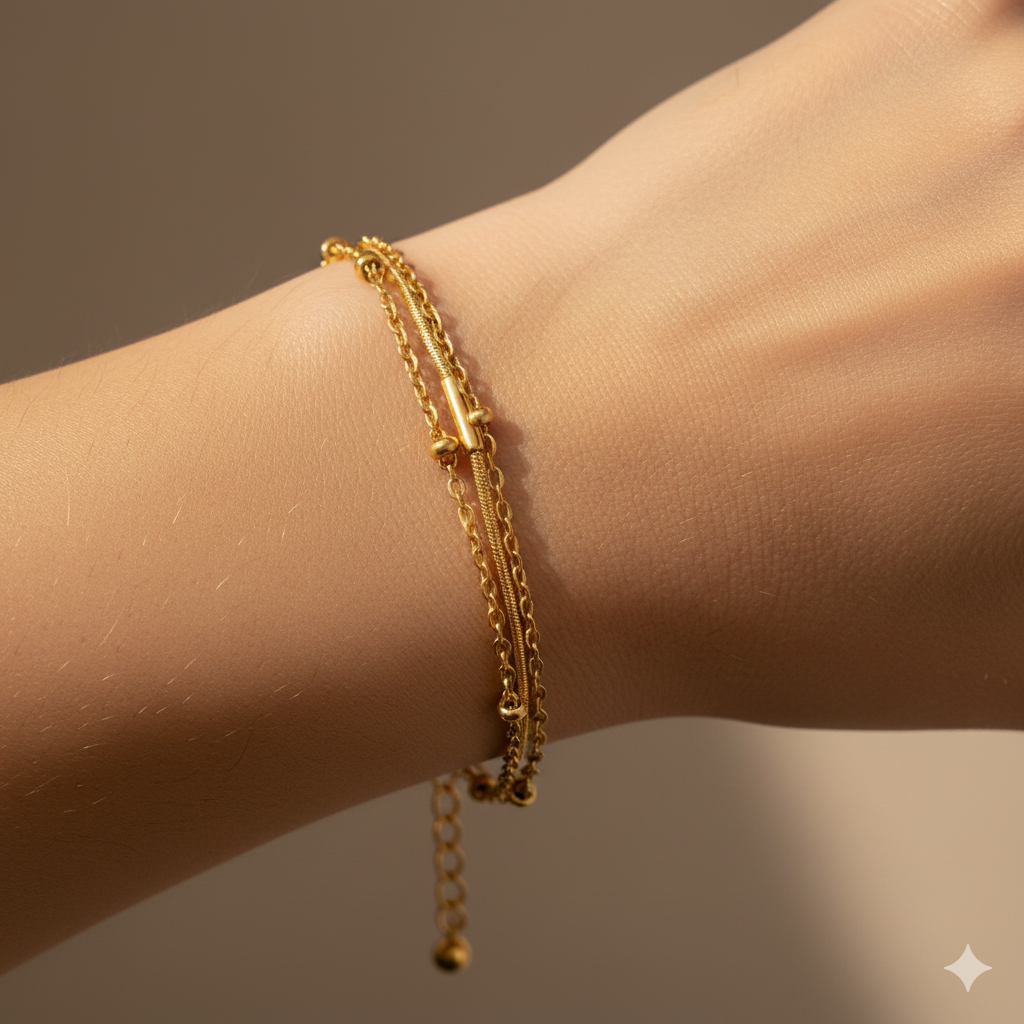 Pia Gold Layered Bracelet