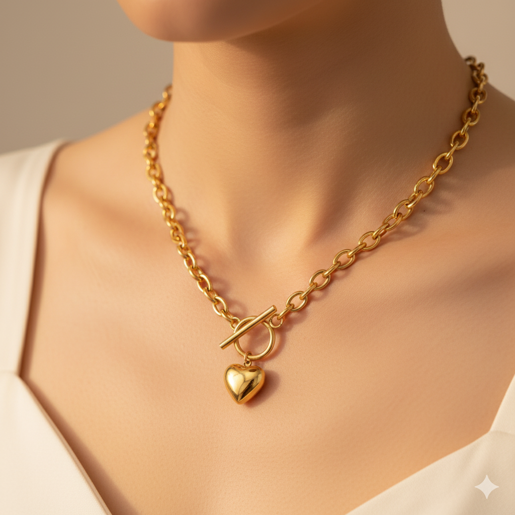Heart - Golden Necklace