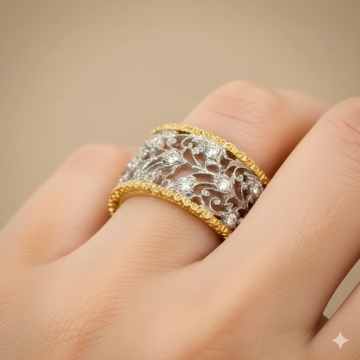 Mika - Vintage Zirconia Ivy Ring