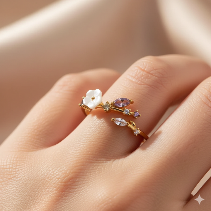 Joy - Gold Blossom Rings