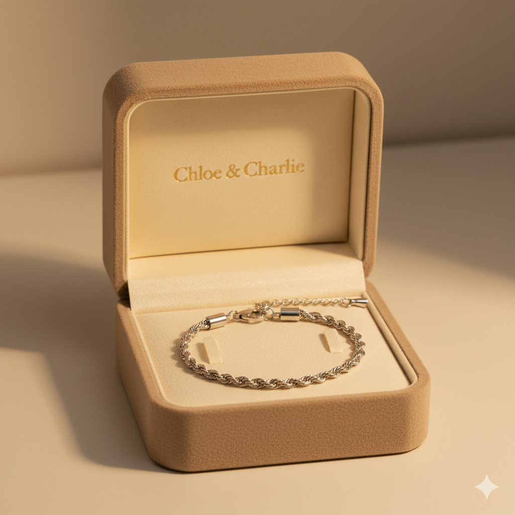 Twisted Chain Silver Bracelet