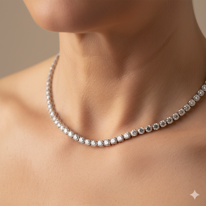 Lexi Silver Crystal Necklace