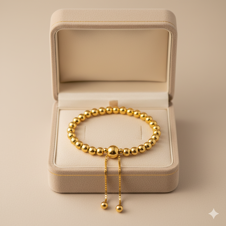 Nila Beaded Gold Bracelet