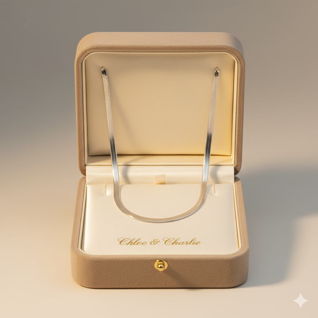 Sarya Snake Chain Silver Necklace