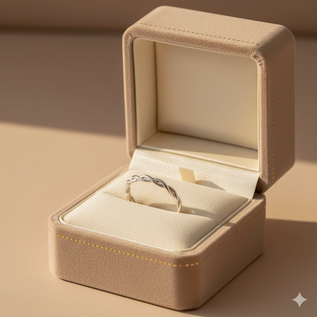 Infinity Silver Twist Ring