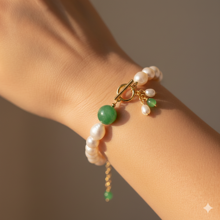 Pearl Emerald Green Bracelet