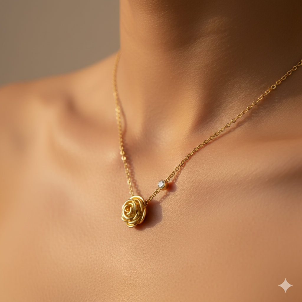 Rose - Golden Necklace