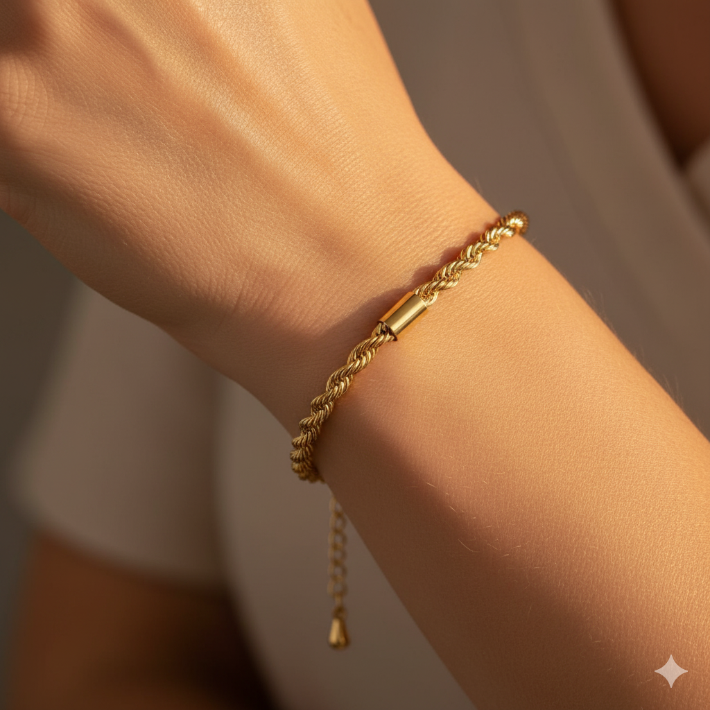Twisted Chic Gold Bracelet