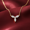Omelia Crystal Leaf Necklace