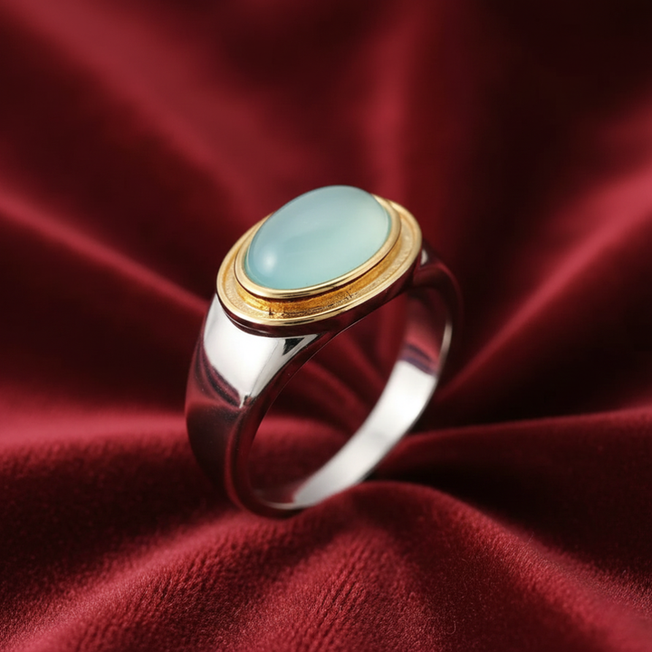 Gabi - Vintage Green Moonstone Ring