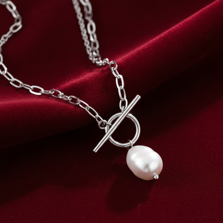 Eva Freshwater Silver Necklace