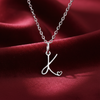 Silver Letter Heart Necklace