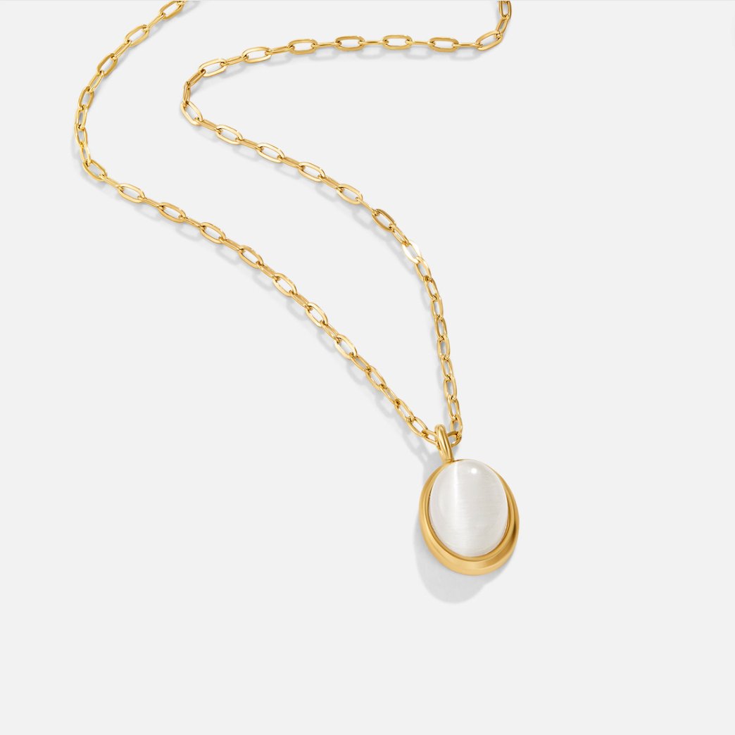 Weißes Opal-Halsband